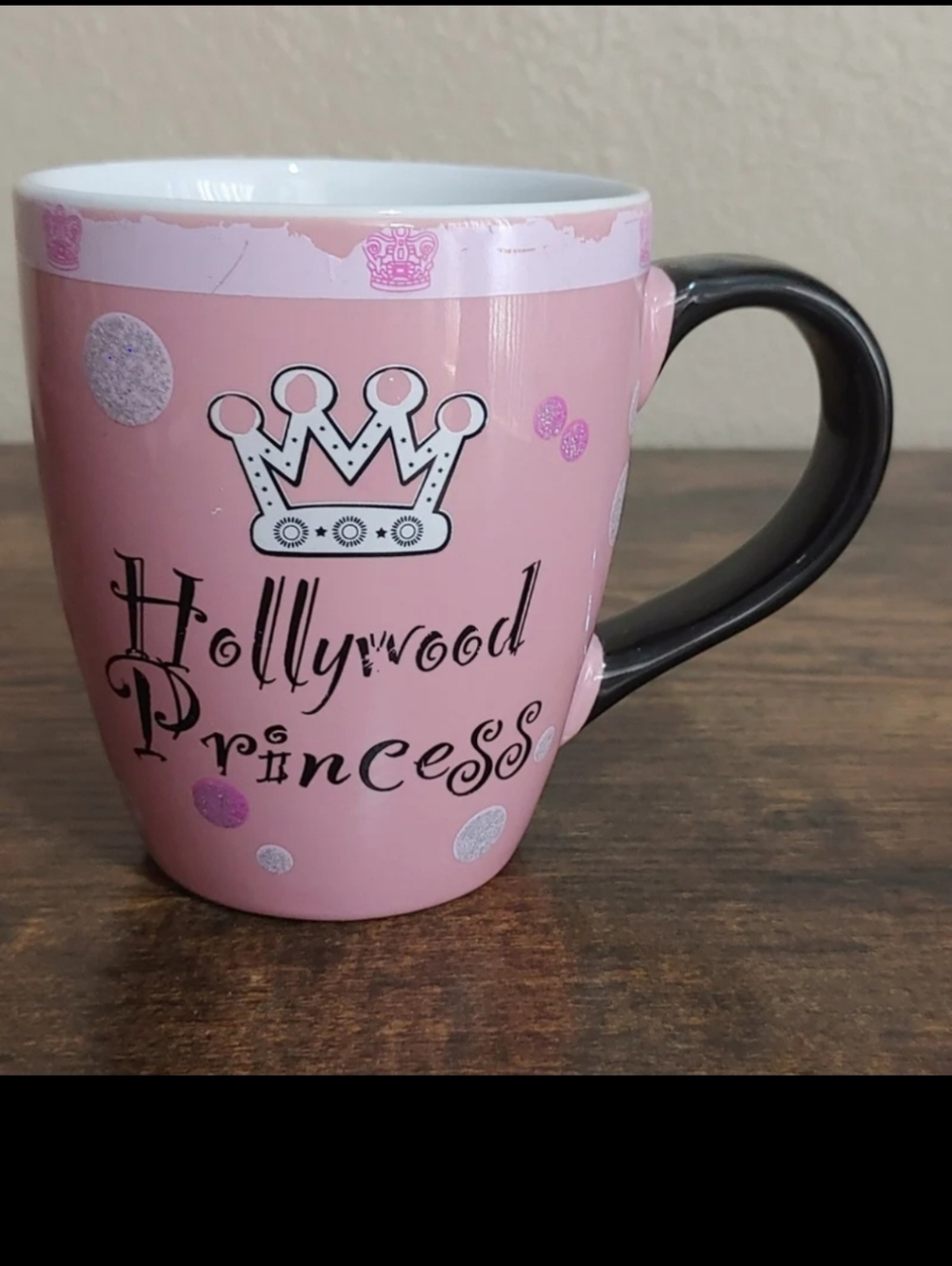 Cute Hollywood Princess 16 oz Coffee Pink Ceramic Coffee Cup